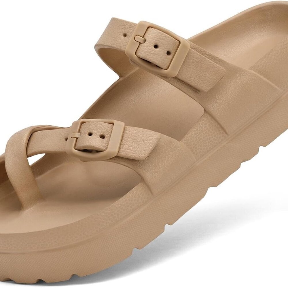Womens Platform Sandals EVA Non-slip Cushioned Slip On Summer Shoes - Picture 1 of 5